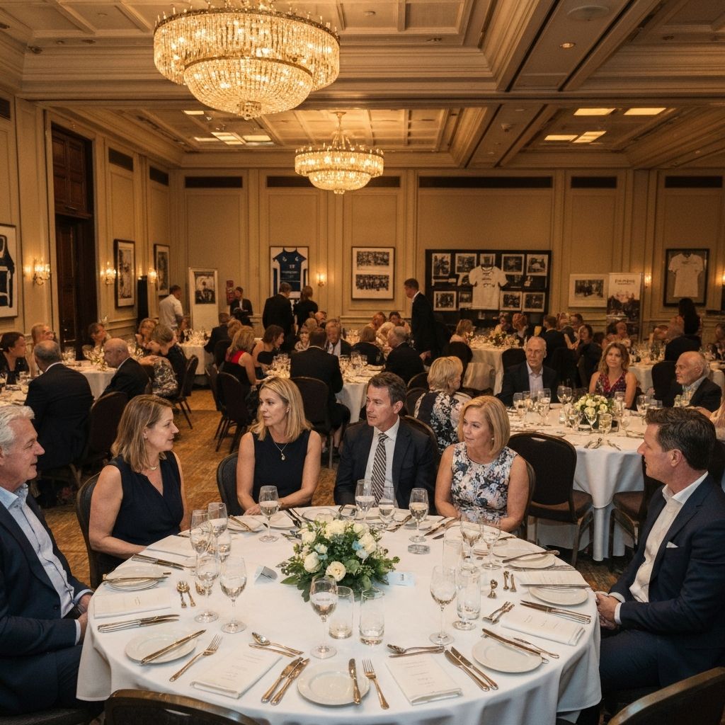 Guests at the Cauliflower Club Annual Fundraising Lunch in a grand Sydney ballroom